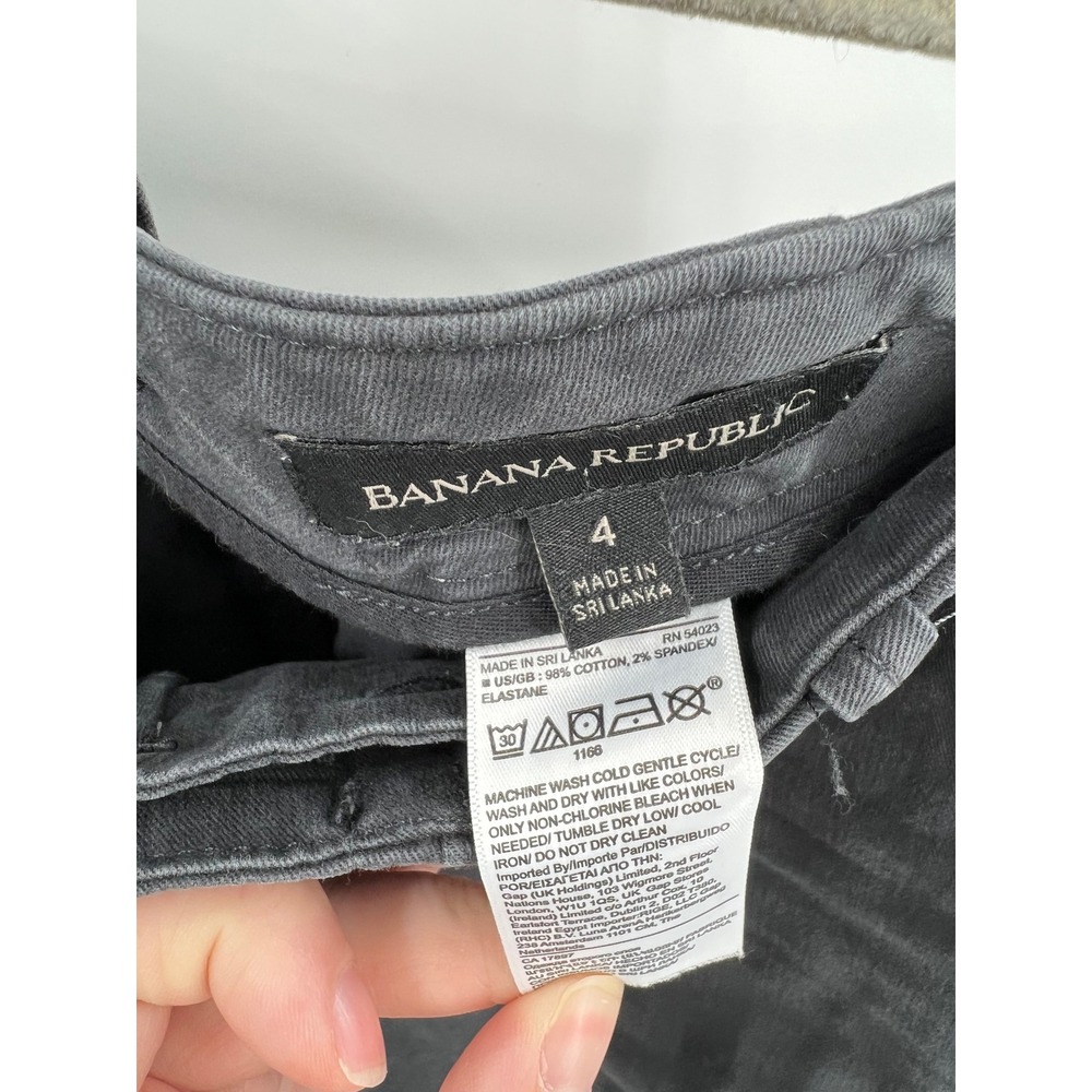 Banana Republic Womens Utility Jogger Pants Faded Black Size 4 Ankle Zip Cargo - Picture 5 of 7
